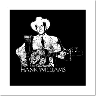 Hank Williams with guitar Posters and Art